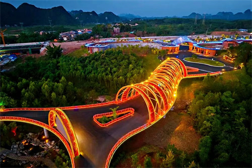 第十三届广西（河池）园林园艺博览会工程ppp项目同心桥夜景